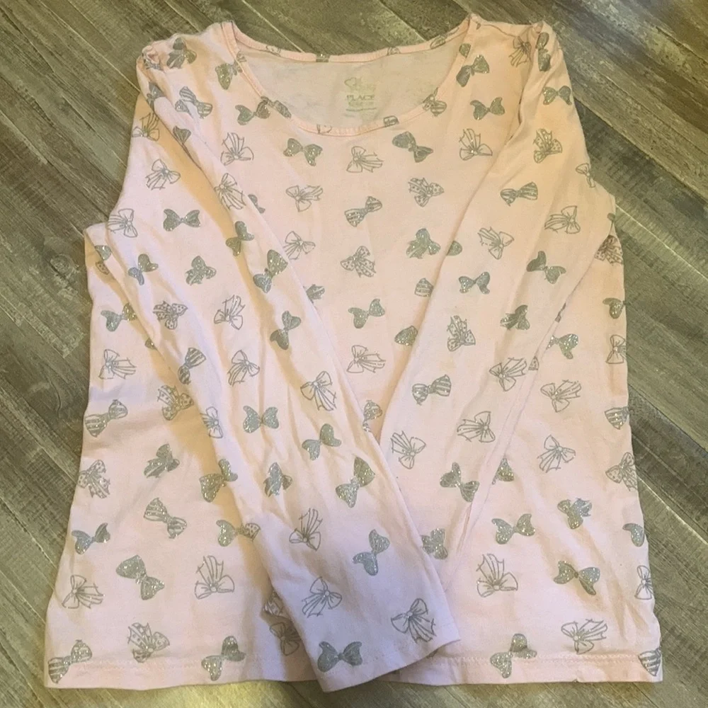 1989‎ Place Girls Long sleeve light pink shirt. Size M (7/8)